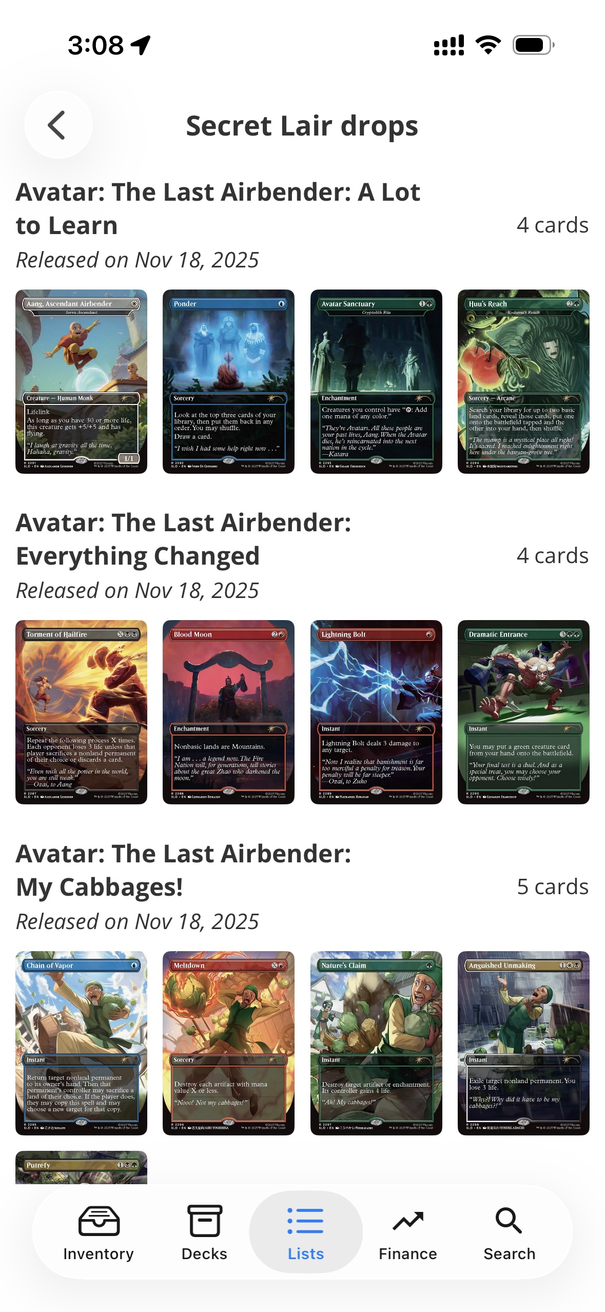 Secret Lair explorer